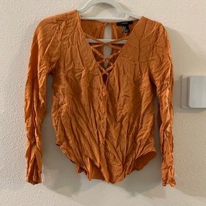 Long sleeve silk top